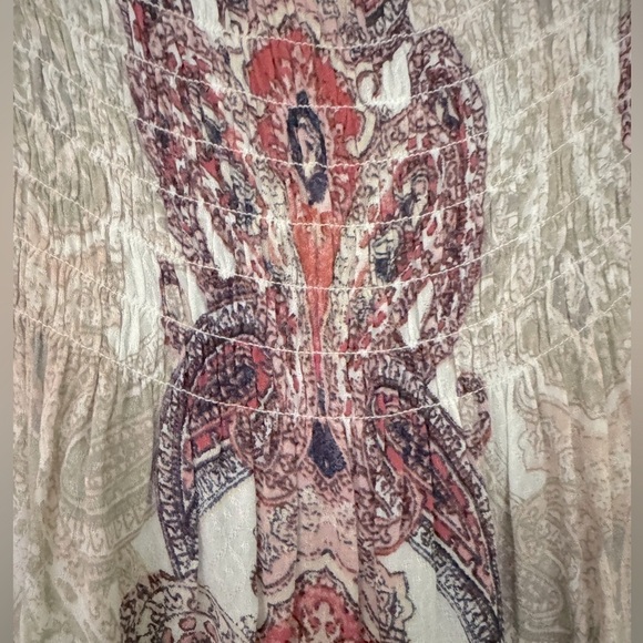 NWOT Vintage American Blues size small Yamelyn Smocked Off the shoulder top BOHO - Picture 3 of 7